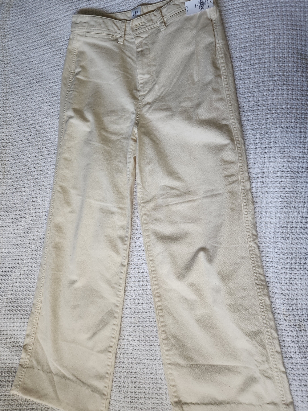 Gap Cream High Rise Wide-Leg Crop Jeans - 6 Tall
